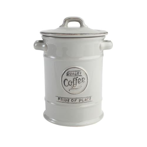 Pride of Place Ceramic Coffee Jar - Cool Grey - T&G