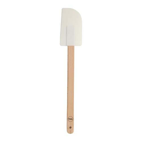 Beech & Silicone Spatula 285mm - White - Pack of 6 - T&G