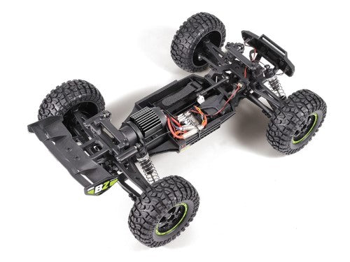 Radio Control 1/12 RTR EP Smyter 4WD DT in green, featuring 4WD, independent suspension, and splashproof electronics for versatile fun.