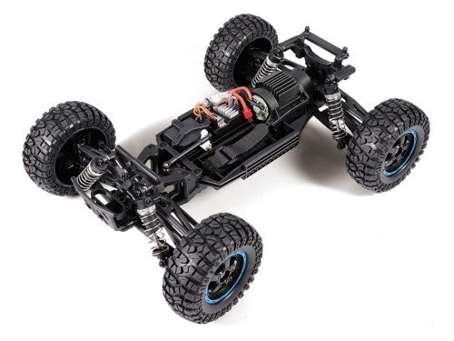 1/12 RTR EP Smyter 4WD DB Blue remote control buggy featuring durable construction, splashproof design, and a striking blue finish.