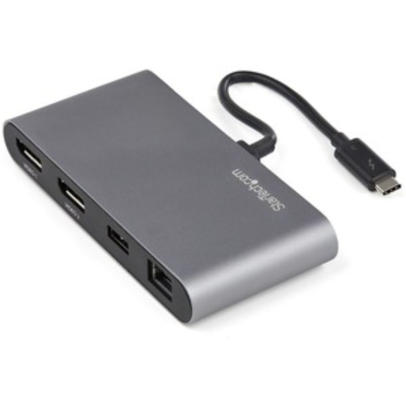 Startech Thunderbolt 3 Mini Dock - Portable Dual Monitor w/ DP 4K 60Hz - 2X USB