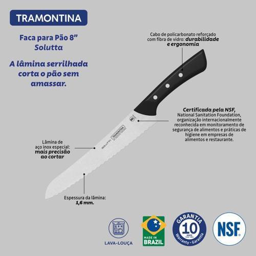 Solutta Bread Knife 20.6cm - Tramontina