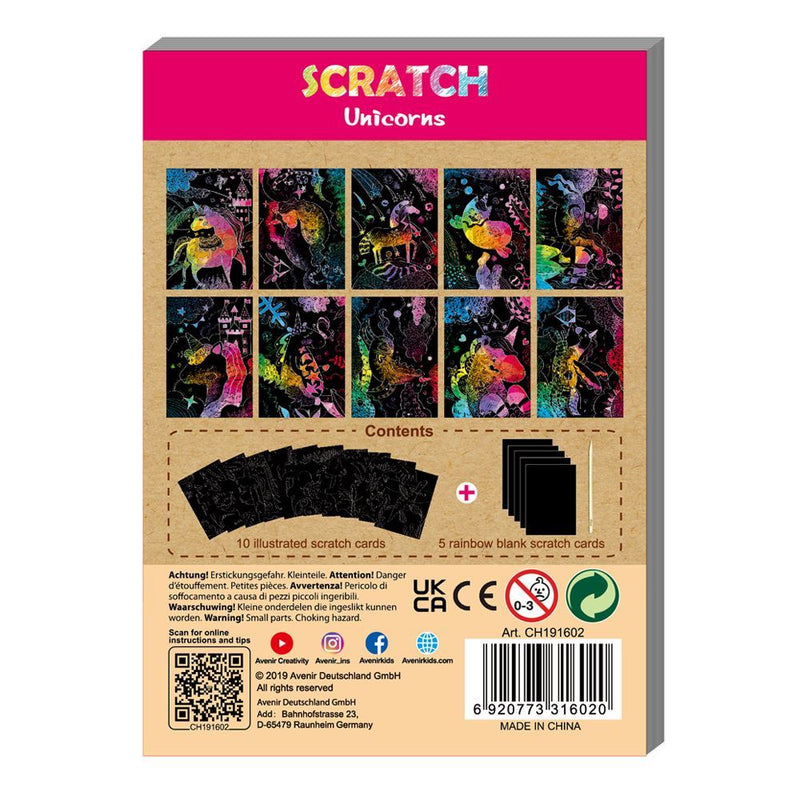 Avenir - Scratch Art Unicorn Mini Scratch Book