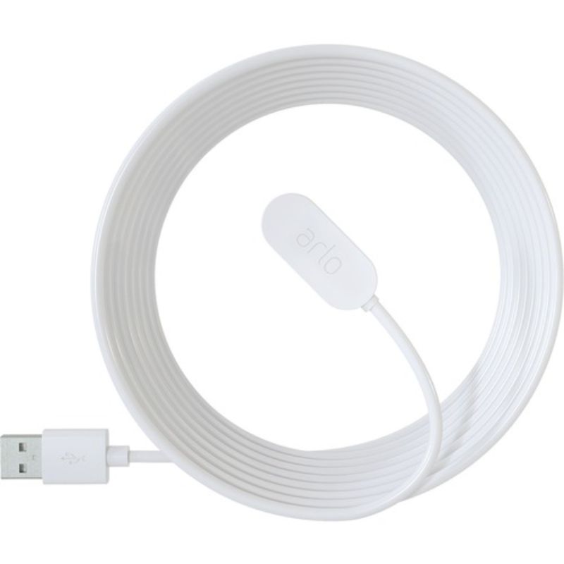 Arlo Ultra 8 ft. Indoor Magnetic Charging Cable - For Security Camera - White -