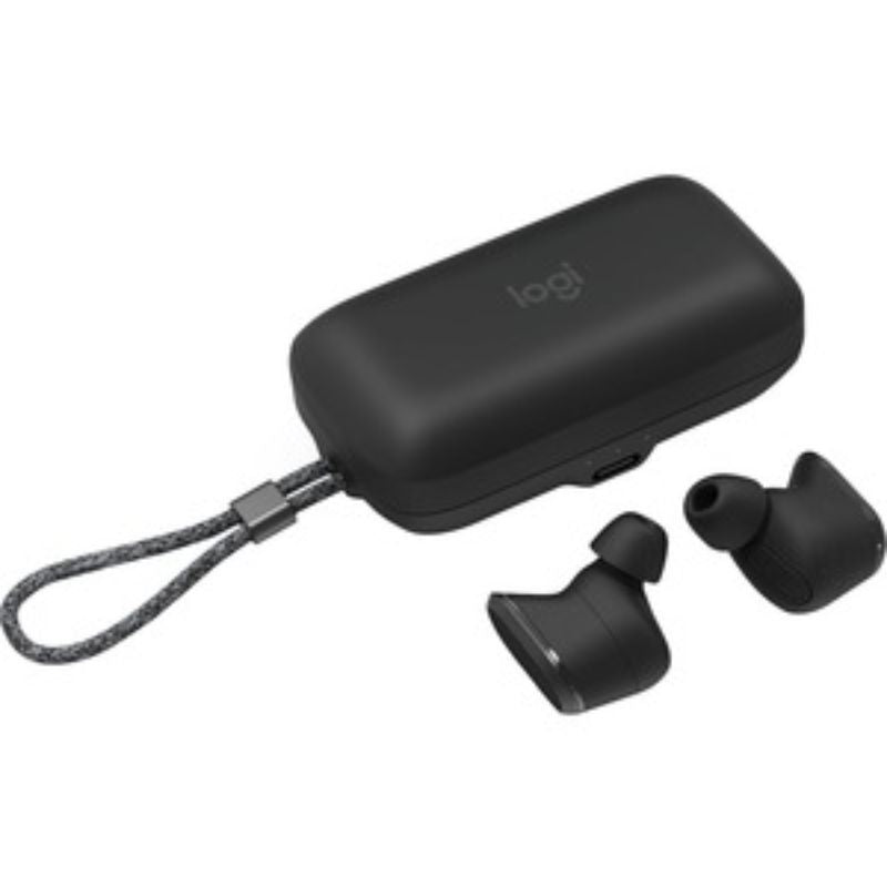 Logitech Zone True Wireless (Graphite) - Bluetooth earbuds built for business wi