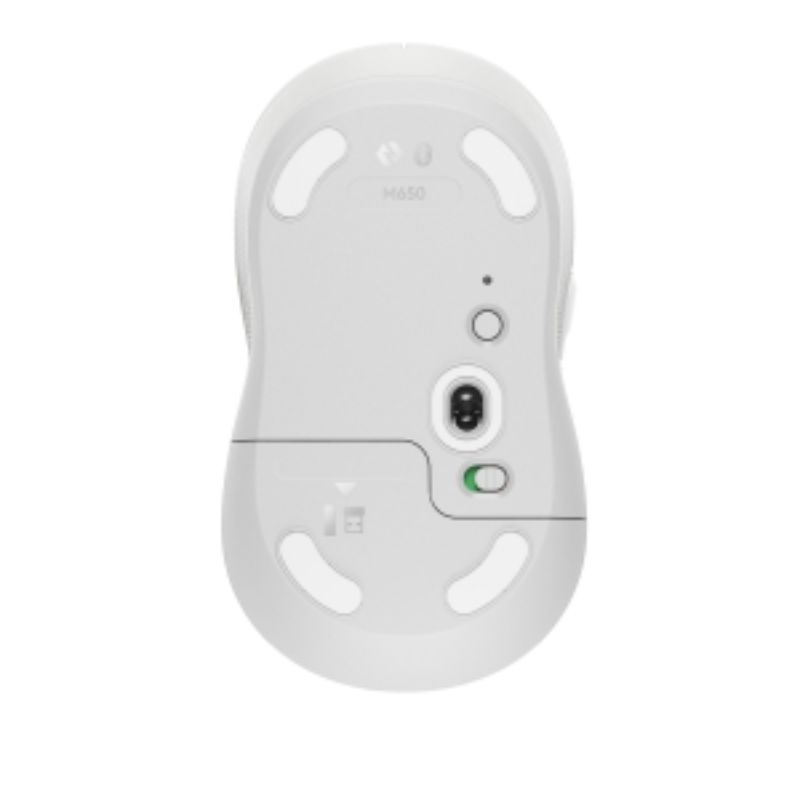 Logitech Signature M650 Mouse - Optical - Wireless - Bluetooth - Off White - USB