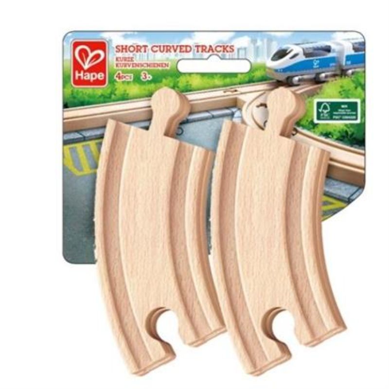 Train Track - Hape Short Curved (4pcs)