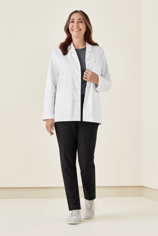 Womens Hope Cropped Lab Coat - White (XS)