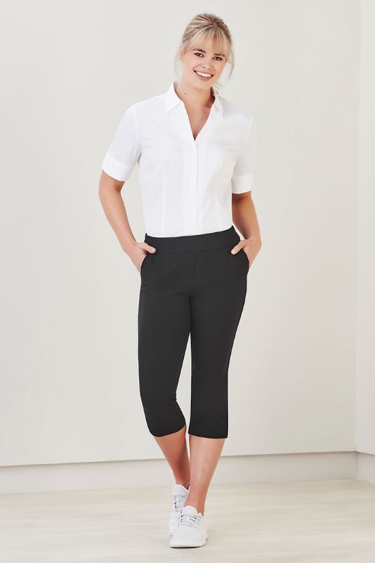 Womens Jane 3/4 Length Stretch Pant - Charcoal (Size 28)