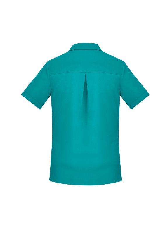 Womens Florence Plain S/S Shirt - Teal (Size 6)