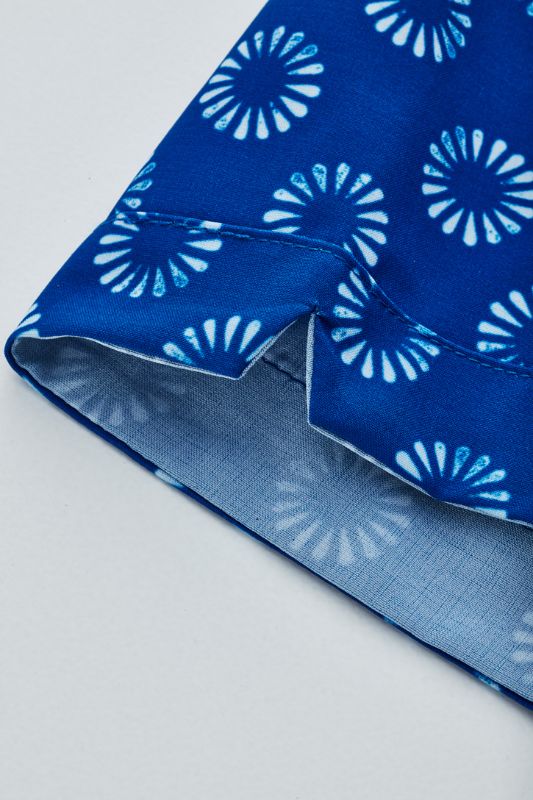 Womens Florence Daisy Print S/S Shirt - Electric Blue (Size 24)