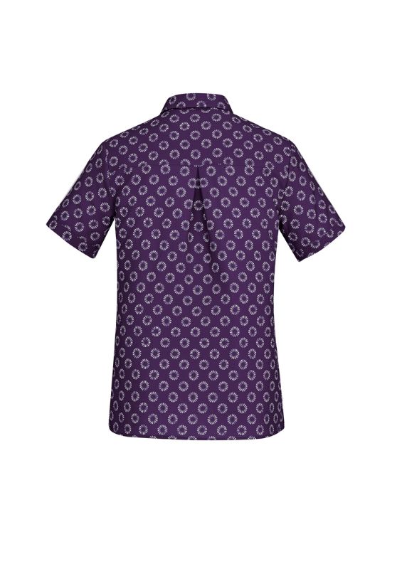Womens Florence Daisy Print S/S Shirt - Purple (Size 8)