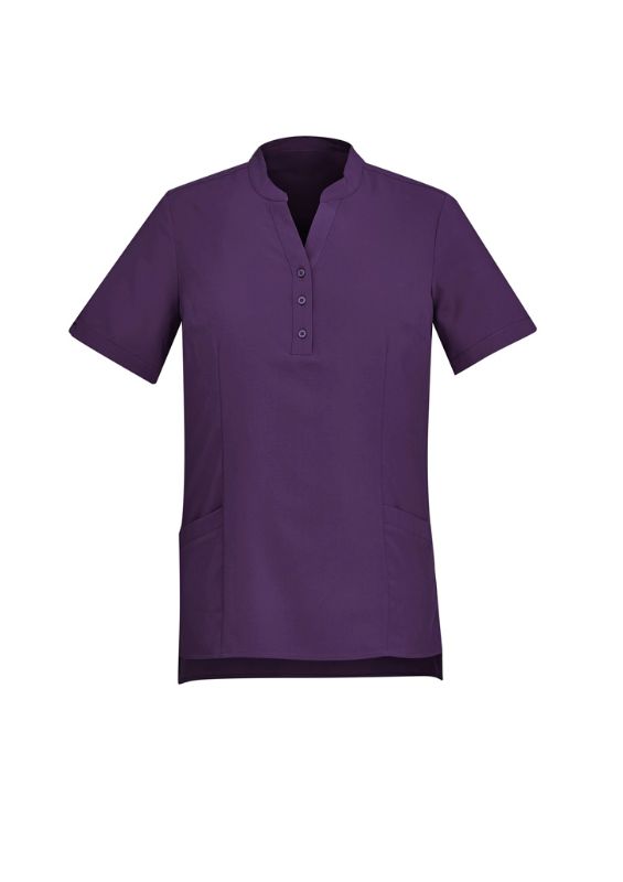 Womens Florence Plain S/S Tunic - Purple (Size 16)