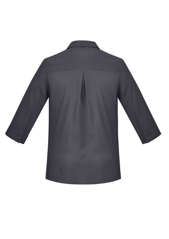 Womens Florence Plain 3/4 Sleeve Shirt - Charcoal (Size 18)