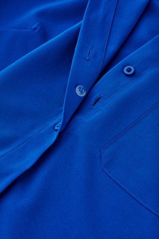 Womens Florence Plain 3/4 Sleeve Shirt - Electric Blue (Size 8)