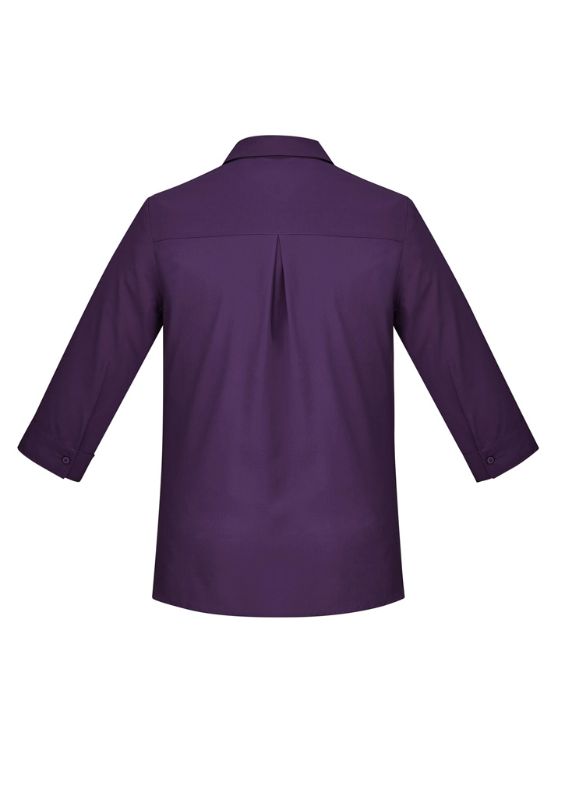 Womens Florence Plain 3/4 Sleeve Shirt - Purple (Size 26)