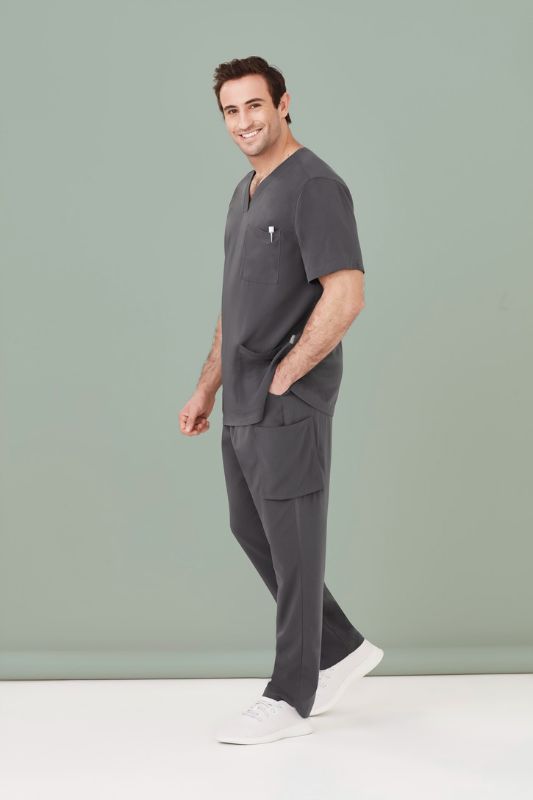 Mens Avery Straight Leg Scrub Pant - Charcoal (XL)