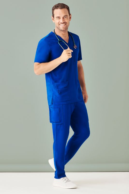 Mens Avery Straight Leg Scrub Pant - Electric Blue (XL)
