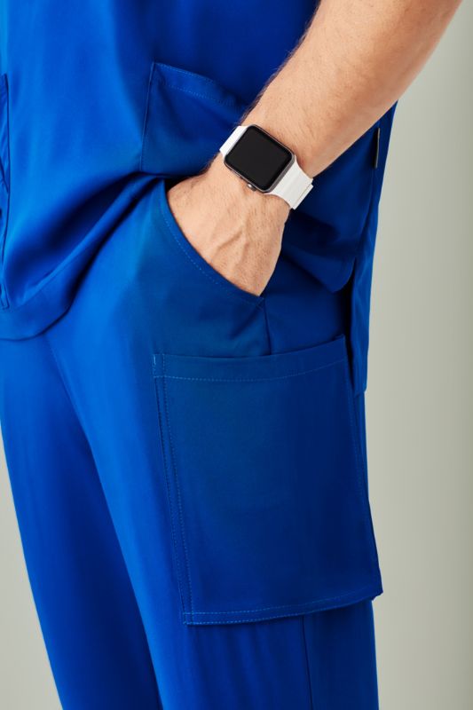 Mens Avery Straight Leg Scrub Pant - Electric Blue (2XL)