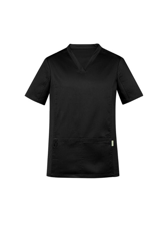 Mens Riley V-Neck Scrub Top - Black (XL)