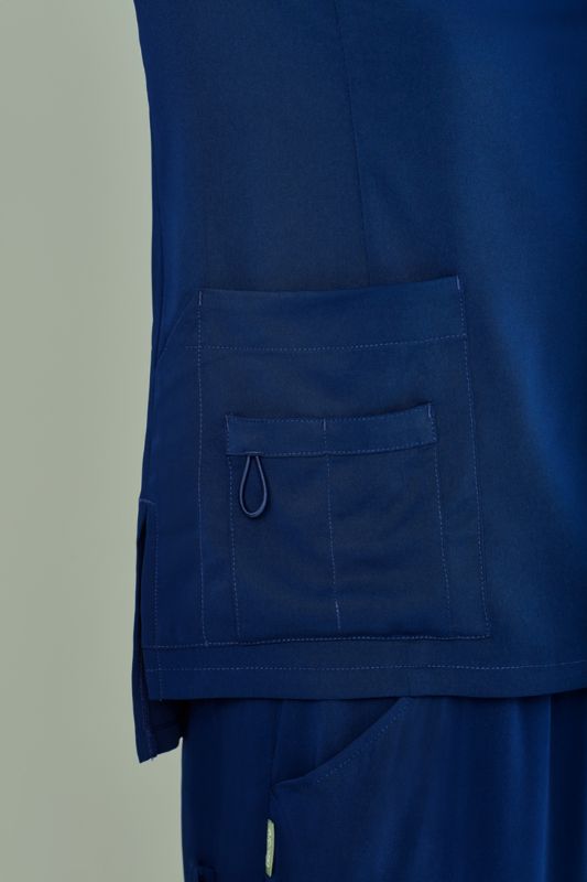 Womens Avery Round Neck Scrub Top - Navy (Size 3XL) - Navy 3XL