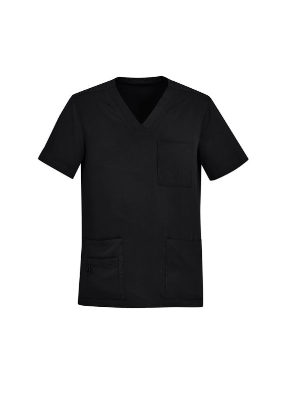 Mens Avery V-Neck Scrub Top - Black (4XL)