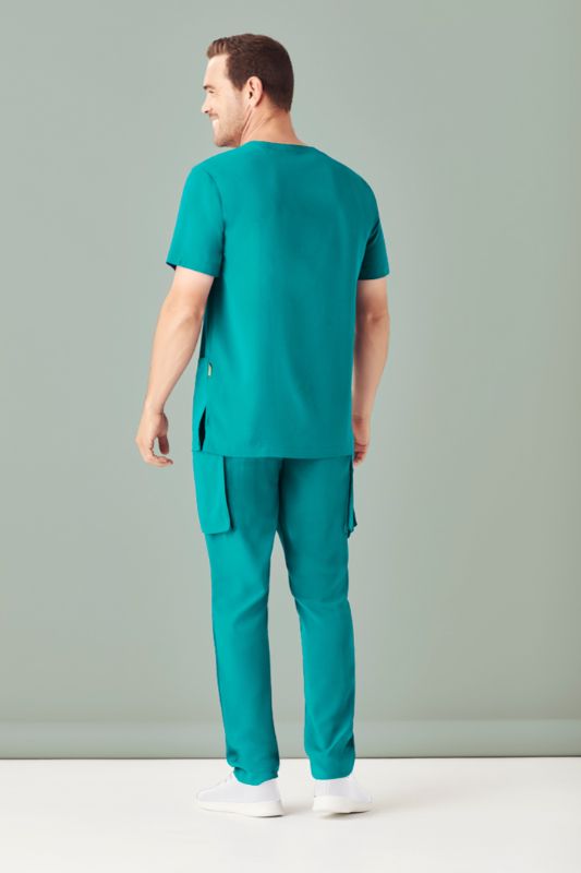 Mens Avery V-Neck Scrub Top - Teal (Medium)