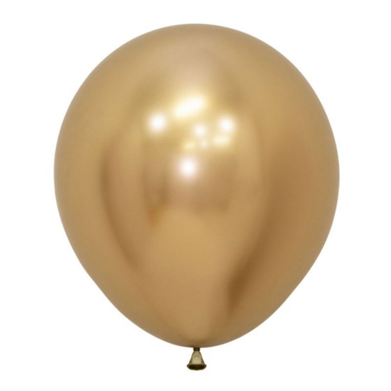 Sempertex 45cm Metallic Reflex Gold Latex Balloons 970, 6PK - Pack of 6