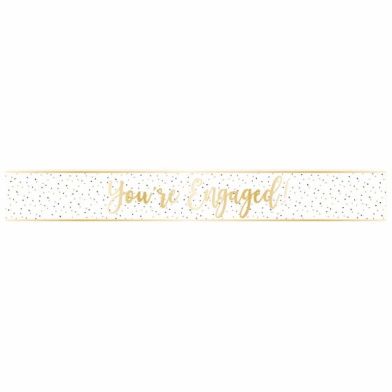 Banner You're Engaged Gold Foil 2.7m