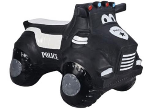 Inflatable Police Truck Bouncer Black Happy Hopperz
