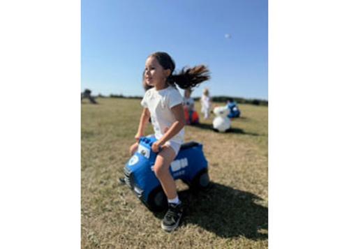 Inflatable Police Truck Bouncer Blue Happy Hopperz