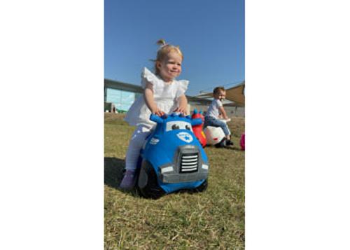 Inflatable Police Truck Bouncer Blue Happy Hopperz