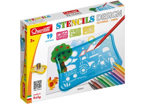 Farm Stencil Drawing Set Quercetti