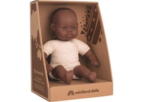 Miniland - Soft Body Doll - African 32cm
