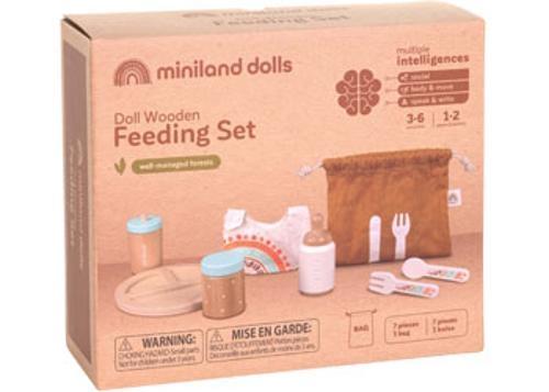 Miniland - Doll Wooden Feeding Set