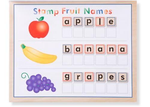 Melissa & Doug - Deluxe Wooden ABC-123 Stamp Set