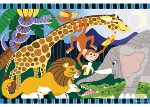 Melissa & Doug - Safari Social Floor Puzzle 24 Pieces