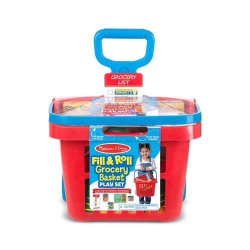 Melissa & Doug - Fill & Roll Grocery Basket Play Set