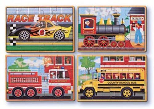 Melissa & Doug - Vehicles Puzzles In A Box