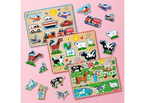 Melissa & Doug - Vehicles Sound Puzzle 8 Pieces