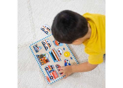 Melissa & Doug - Vehicles Sound Puzzle 8 Pieces