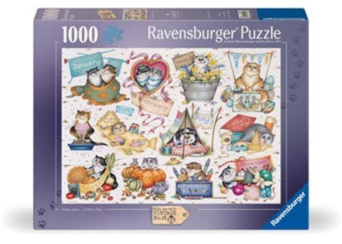 Ravensburger - Crazy Cats Cats Calendar Puzzle 1000 Pieces