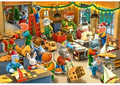 Ravensburger - Christmas Toy Factory Puzzle 2x24 Pieces