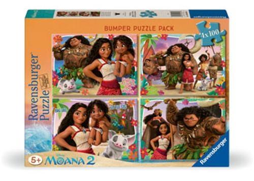 Ravensburger - Disney Moana 2 Bumper Pack Puzzle 4x100 Pieces