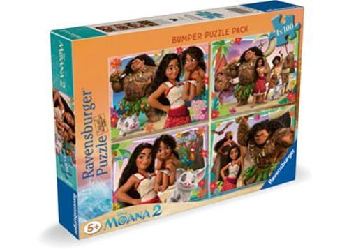Ravensburger - Disney Moana 2 Bumper Pack Puzzle 4x100 Pieces