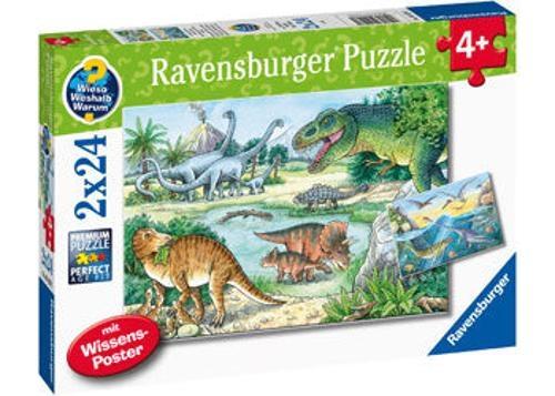 Ravensburger - Dinosaurs of Land and Sea Puzzle 2x24 Pieces