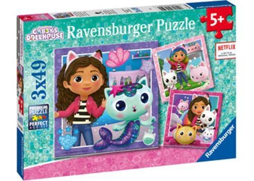 Ravensburger - Gabby's Dollhouse It's Meow Time! 3x49 Pieces