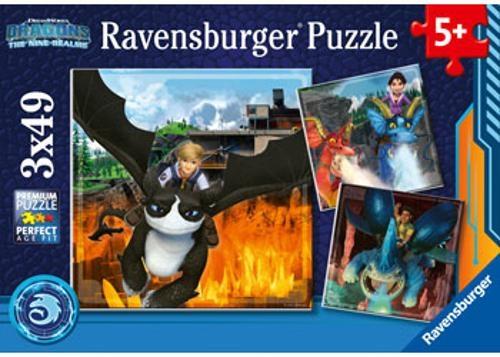 Ravensburger - Wild Things Dragons Puzzle 3x49 Pieces