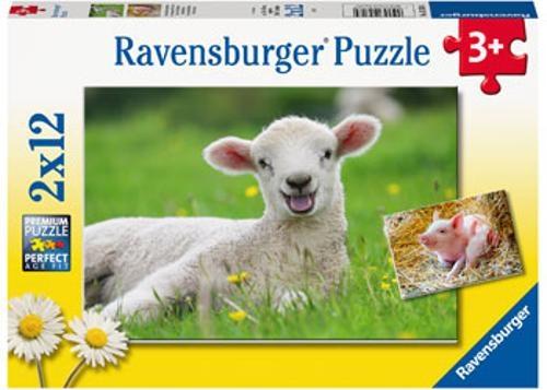 Ravensburger - Farm Animals Babies Puzzle 2x12 Pieces