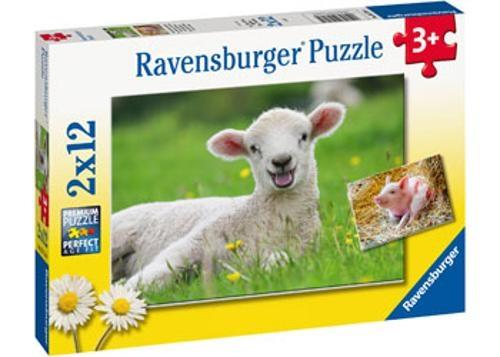 Ravensburger - Farm Animals Babies Puzzle 2x12 Pieces